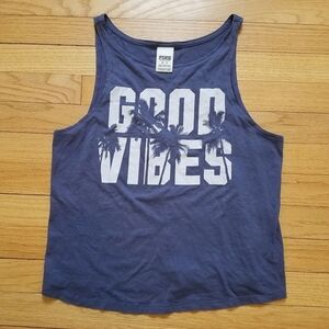 Victoria's Secret PINK Good Vibes graphic tank top size xs in great condition